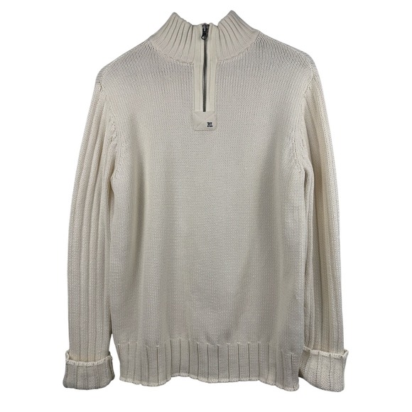 Polo Jeans Ralph Lauren Other - Polo Jeans Company Ralph Lauren Men's Cotton Quarter Zip Sweater Cream | M